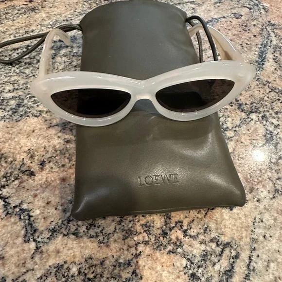 Loewe White Cat Eye Sunglasses